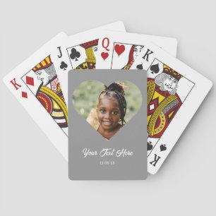Photo Vertical Custom Text Playing Cards