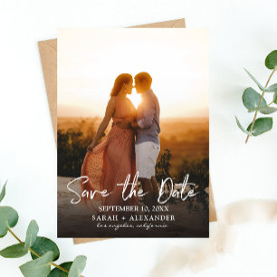 Photo - Vertical Save the Date & Handwriting 2 Invitation