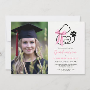 Photo Veterinary School Graduation Party Invitation