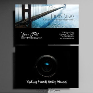 Photo Video Grapher Photography Camera Lens Business Card