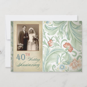 photo vintage 40th anniversary invitations