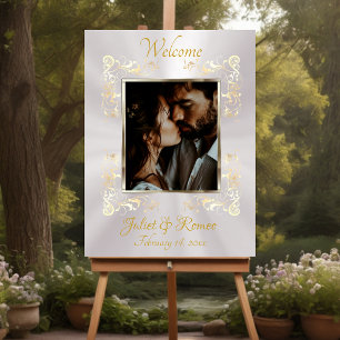 Photo, Vintage Border & Heart - White Pearl Foam Board