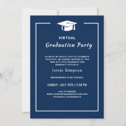 Photo VIRTUAL Graduation Party Invitation | Zazzle