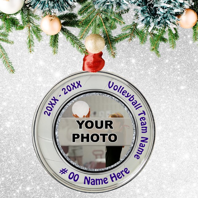 Photo Volleyball Ornaments Personalized Team Gifts (Volleyball Christmas Gift Ideas for Players and Coaches. Volleyball Team Gift Ideas for Girls. )
