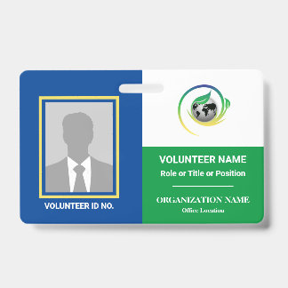 Photo Volunteer Non-Profit NGO Any Color Template Badge
