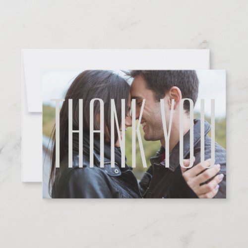 Photo W Empire Letters _3x5 Thank You Flat Card