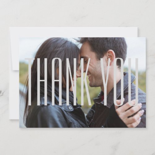 Photo W Empire Letters _ Thank You Flat Card