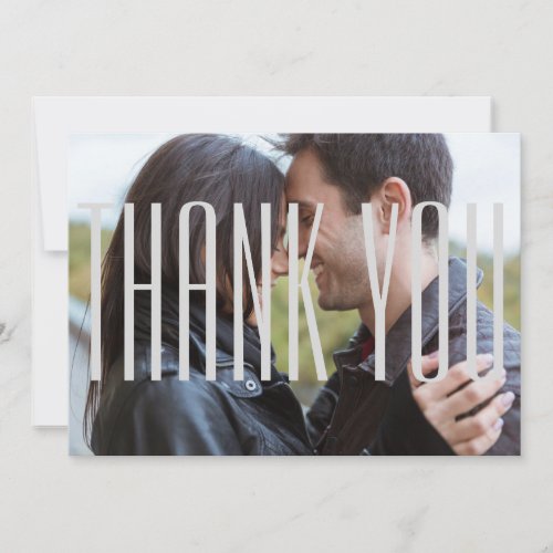 Photo W Large Empire Letters _Thank You Flat Card