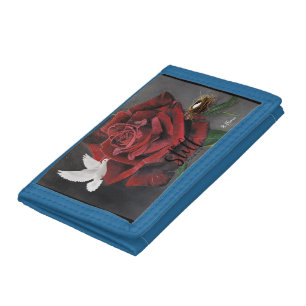 Photo Wallet Red Rose Oil Painting