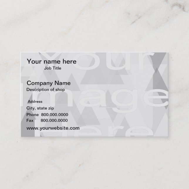 Photo Watermark Background template Business Card (Front)