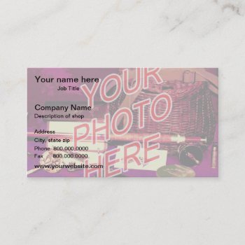 Photo Watermark Background Template Business Card by template_frames at Zazzle