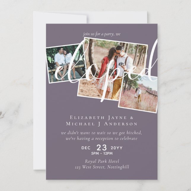 PHOTO We Eloped Announcement Reception Party (Front)