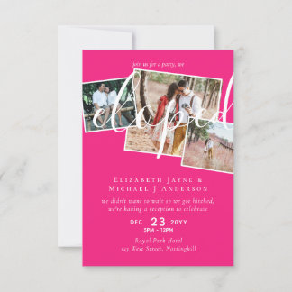 PHOTO We Eloped Announcement Reception Party