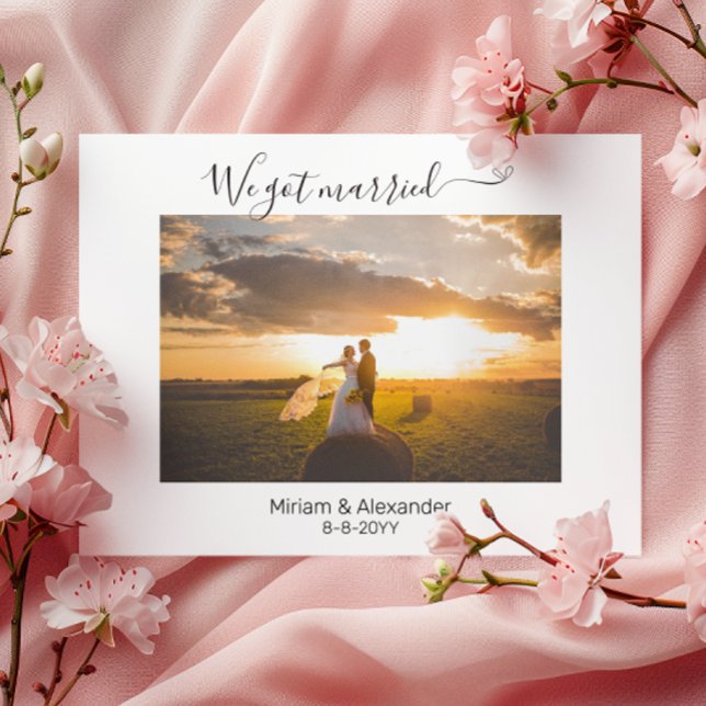 Photo We eloped Wedding announcement Postcard (Creator Uploaded)