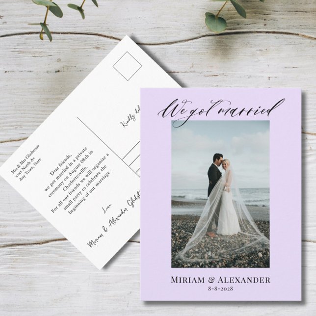 Photo We got married Wedding announcement  Postcard (Creator Uploaded)