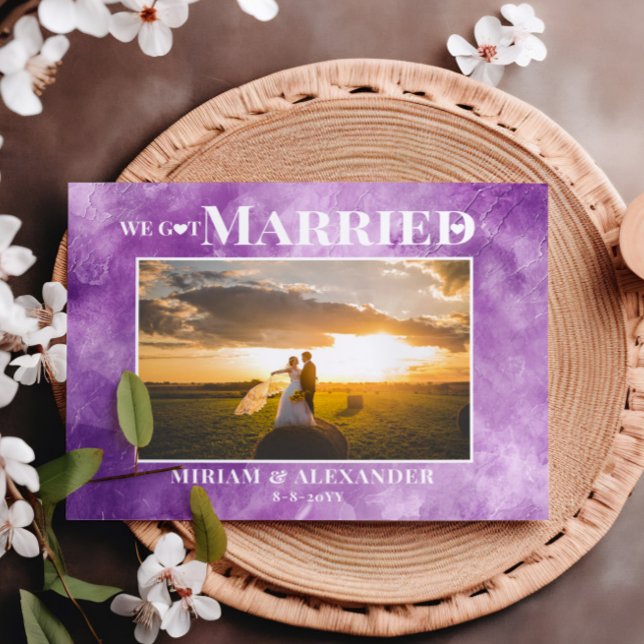 Photo We got married Wedding announcement Postcard (Creator Uploaded)