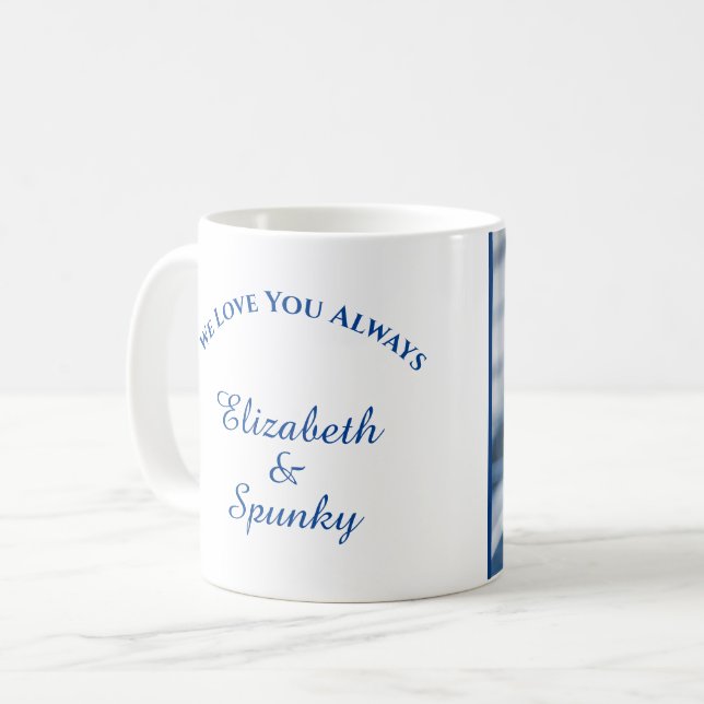  Photo We Love You Mom Pet Puppy Custom Coffee Mug (Front Left)