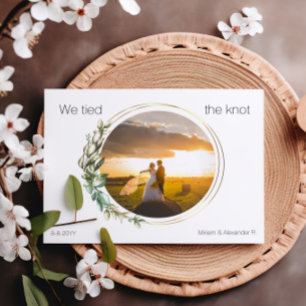 Photo We tied the knot Wedding announcement Postcard