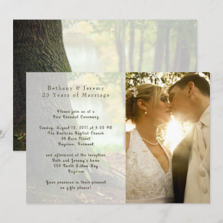Photo Wedding Anniversary Ceremony Invitation