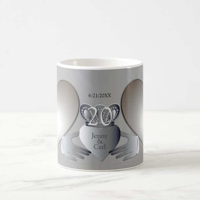 Photo Wedding Anniversary Claddaugh   Coffee Mug (Center)