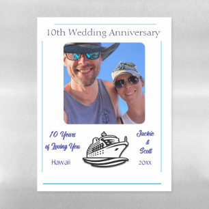 Photo Wedding Anniversary Cruise Door Personalize Magnetic Dry Erase Sheet