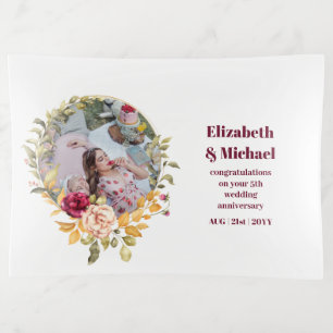 Photo Wedding Anniversary Gift Any Milestone Flora Trinket Tray