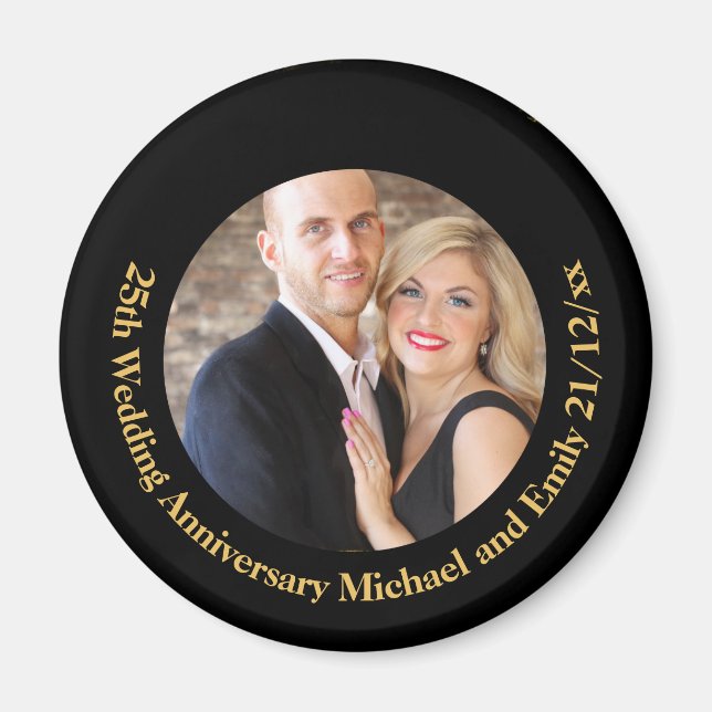 PHOTO Wedding Anniversary Magnet Gifts Under $5 (Front)