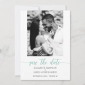 Photo Wedding Aqua Save The Date (Front)