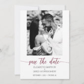 Photo Wedding Burgundy Save The Date (Front)