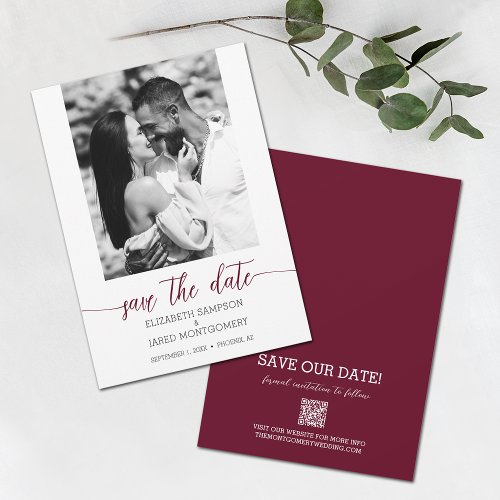 Photo Wedding Burgundy Save The Date