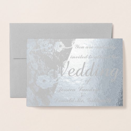 Photo Wedding Ceremony InvitationFoil Card