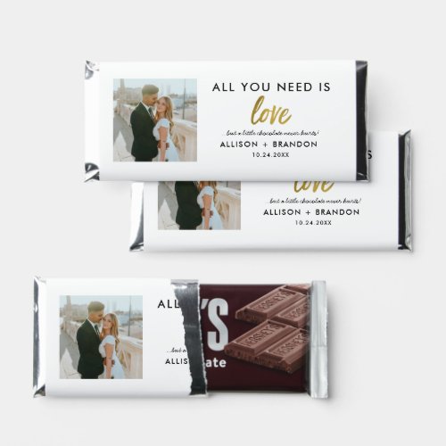 Photo Wedding Chocolate All You Need Is Love Hershey Bar Favors
