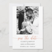 Photo Wedding Coral Save The Date (Front)