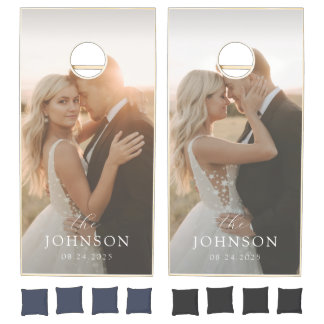 Photo Wedding Cornhole Set