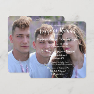 Photo Wedding Couples Bridal Shower Invitation