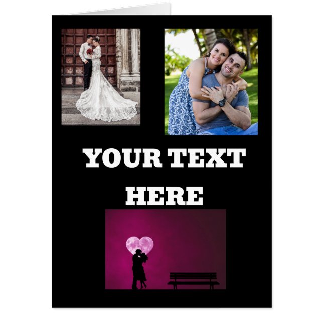 PHOTO WEDDING CUSTOM BIG BIGGEST GREETING CARD (Front)
