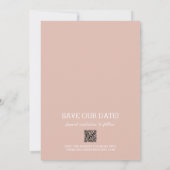 Photo Wedding Dusty Pink Save The Date (Back)