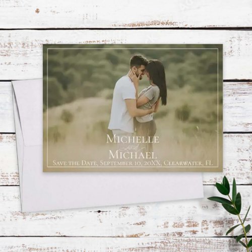 Photo Wedding Elegant Stylish Simple Save The Date