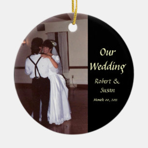 Photo Wedding Favor Keepsake Ceramic Ornament
