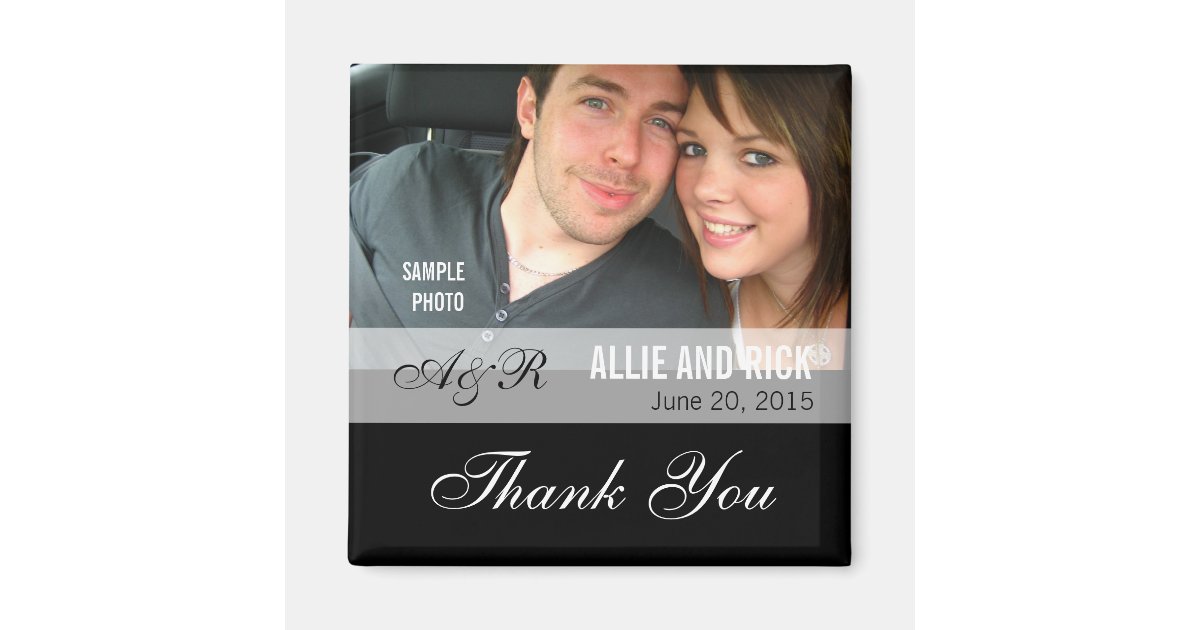 Photo Wedding Favor Black Zazzle