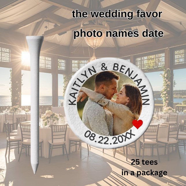 PHOTO WEDDING FAVOR PERSONALIZED  GOLF TEES (Creator Uploaded)
