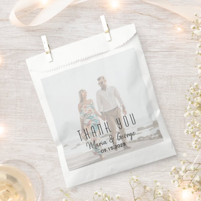 Photo Wedding Favor Treat Bag (Clipped)