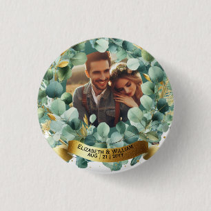 PHOTO Wedding Gift Newlyweds Anniversary Couples Button