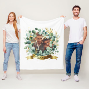 PHOTO Wedding Gift Newlyweds Anniversary Couples  Fleece Blanket