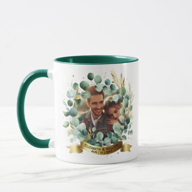 PHOTO Wedding Gift Newlyweds Anniversary Couples  Mug (Left)