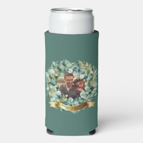 PHOTO Wedding Gift Newlyweds Anniversary Couples  Seltzer Can Cooler