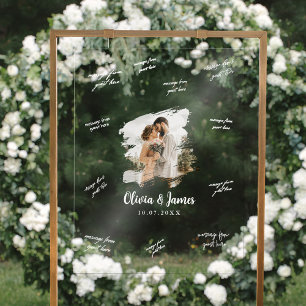Photo Wedding Guest Signature Acrylic Sign