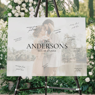 Photo Wedding Guest Signing Board