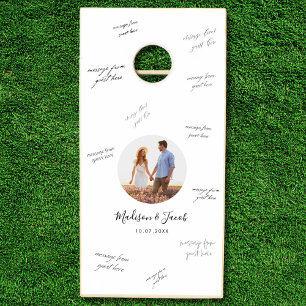 Photo Wedding Guest Signing Cornhole Set
