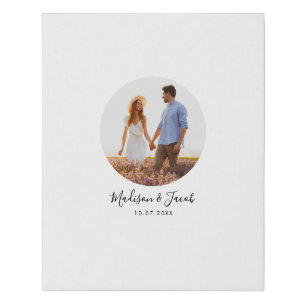 Photo Wedding Guest Signing Faux Canvas